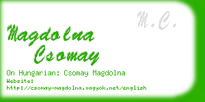 magdolna csomay business card